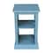 International Concepts Hampton Accent Table with Shelves, Ocean Blue, Antique Rubbed OT32-70A - alternate 5